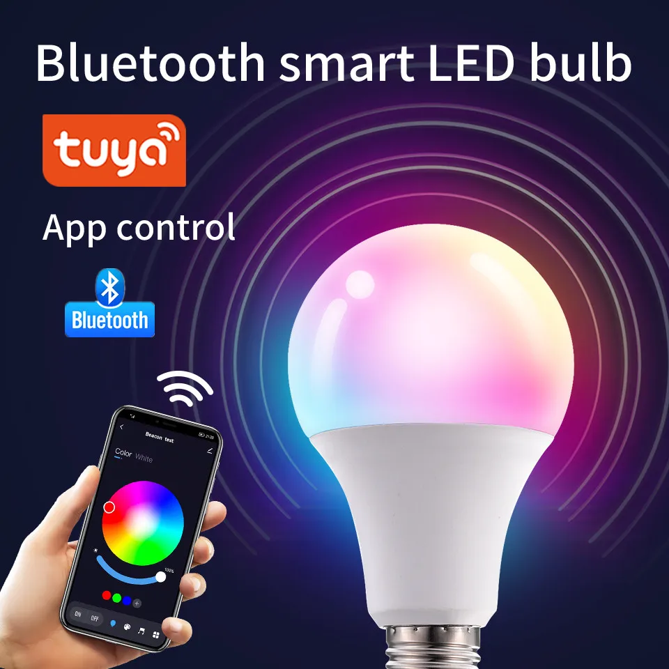 

Tuya Smart Led Bulb Light 15W 20w Bluetooth Lamp E27 RGBW Led Lamp Color Changing Lampada RGB+W+WW Decor Home ac85-265v