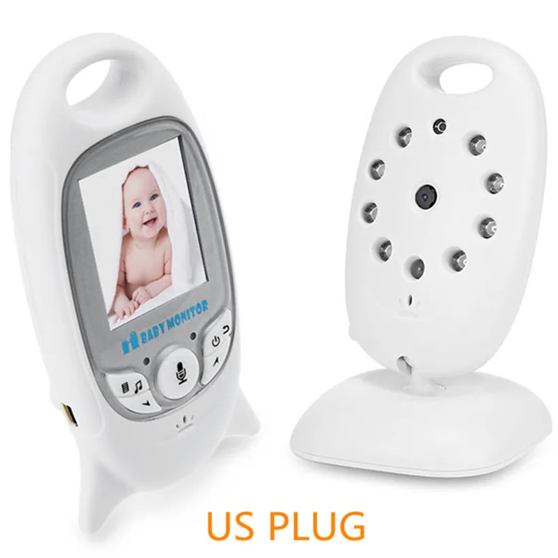 US PLUG Беспроводной видеоняня для младенцев, радио, няня, цифровой монитор для сна, аудио, ночное видение, контроль температуры, радио, няня - Цвет: US PLUG