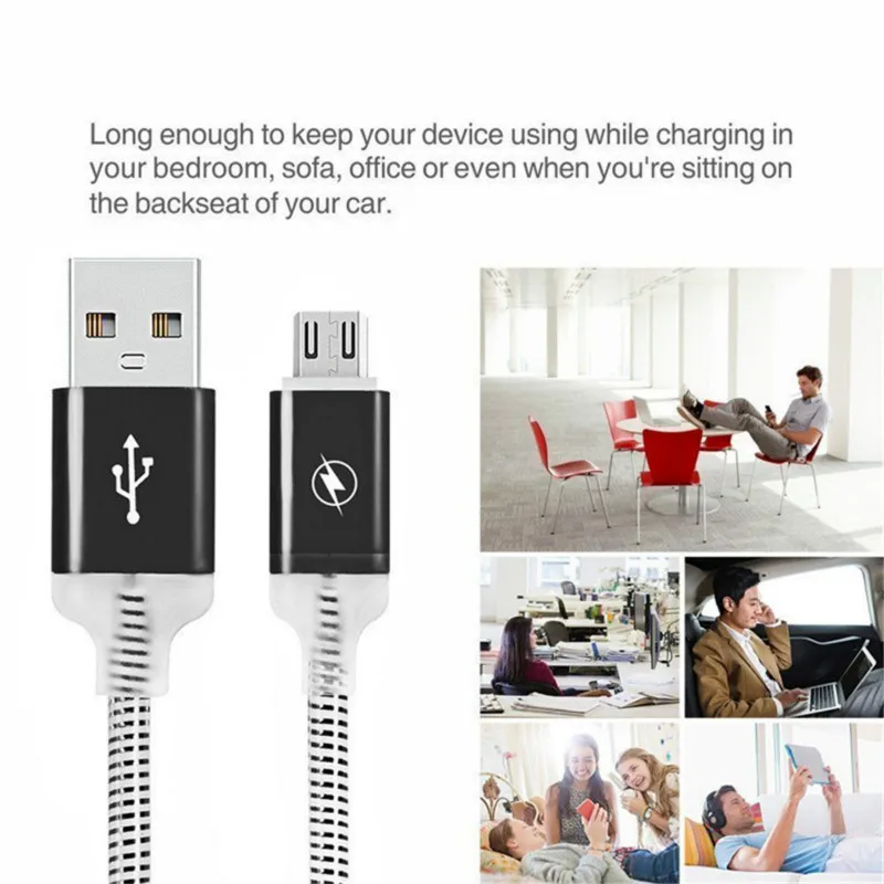 Светодиодный usb кабель для зарядки и с подсветкой micro Micro USB/8 контактный зарядка