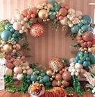 184 шт воздушные шары-гирлянды комплект Ретро пыльно-зеленый розовый День рождения животных арка для воздушных шаров хром золото Globlos Baby Shower Свадебные украшения