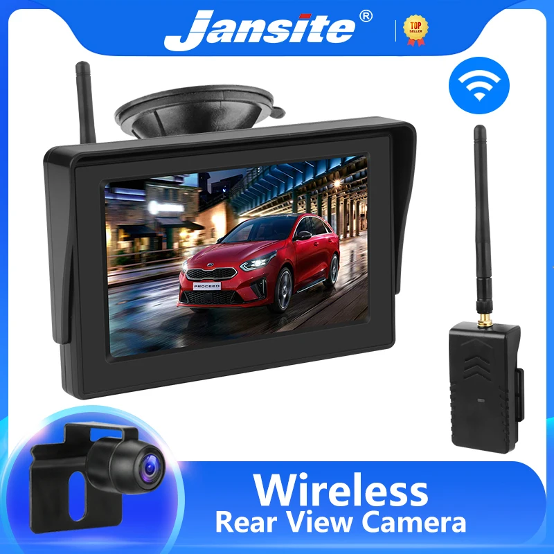 

Jansite wireless backup camera 4.3 inch TFT LCD car monitor reversing camera wireless with monitor rear view camera for car