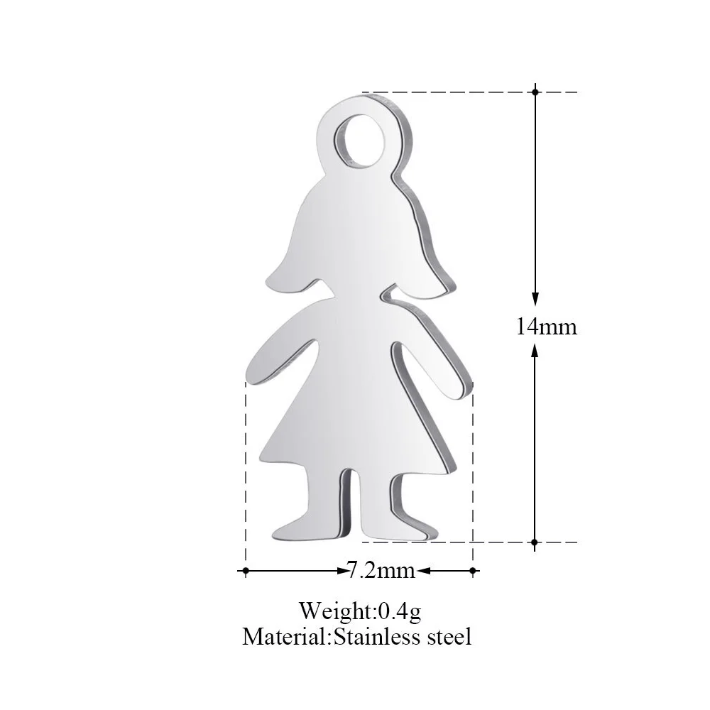 10 шт полированная настоящая нержавеющая сталь маленькие подвески для мальчиков