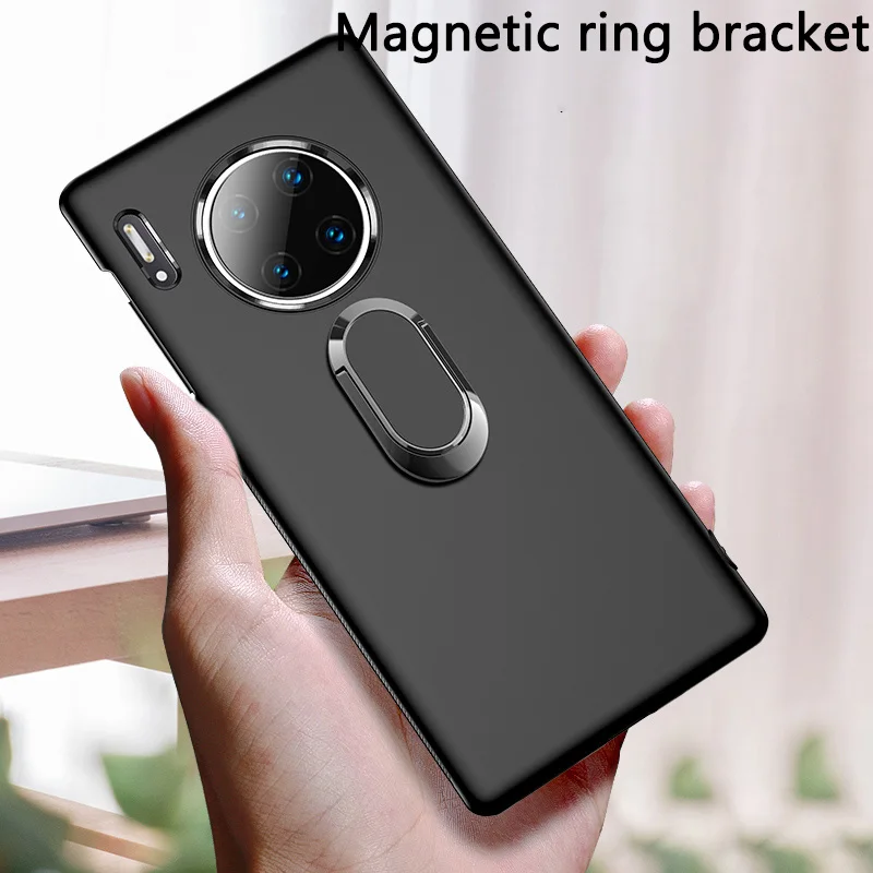 Чехол для Huawei Mate 30 Pro 20 магнитный автомобильный держатель чехлы с кольцом на палец