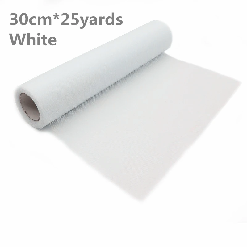 Рулон тюля белая органза для платья пачки 30 см 25 ярдов|Украшения своими руками
