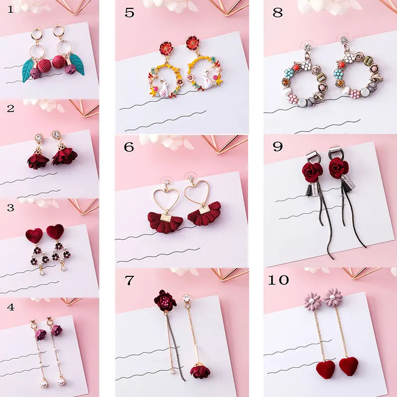 Женские серьги подвески в форме сердца с кристаллами и жемчугом|Серьги-подвески|