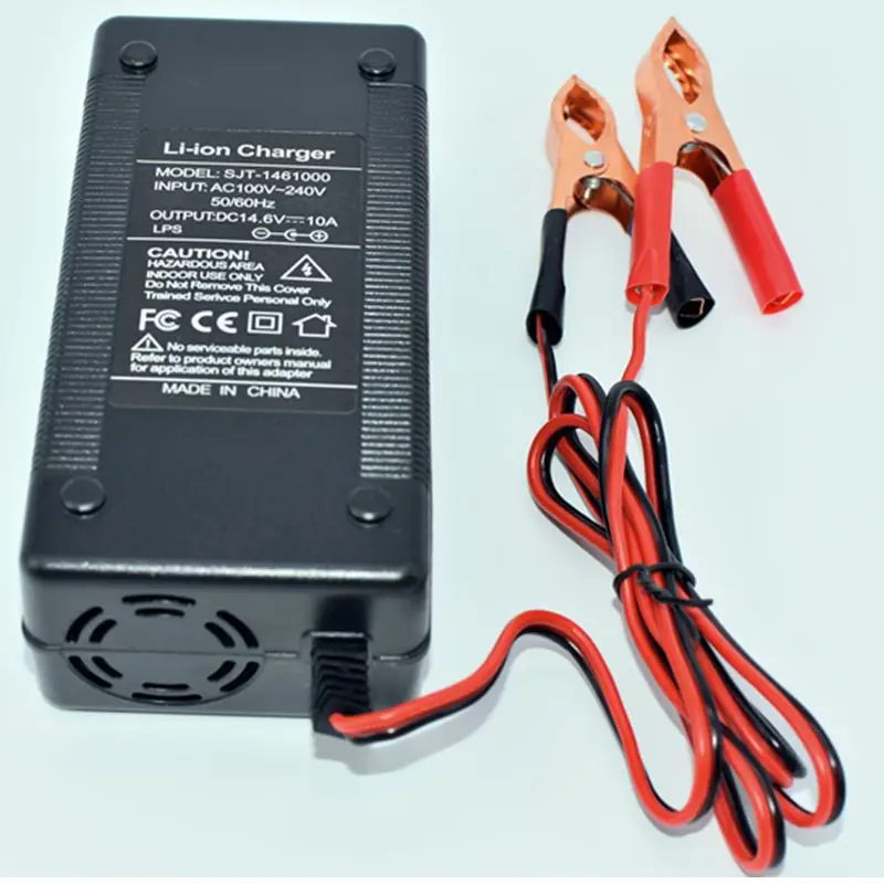 witecish output 14 6v 10a12 for 12 6v 10a lifepo4 battery charger withclips charge dc adapter input 100 240v clip head free global shipping