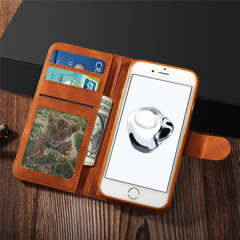 Флип-чехол для iPhone 8 магнитный чехол телефона чехлы Hoesje 7 6 Plus кожаный