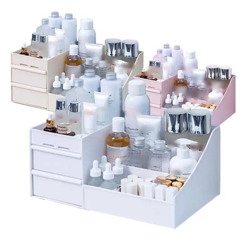 Ящик для хранения косметики настольный органайзер ухода за кожей Пластиковая