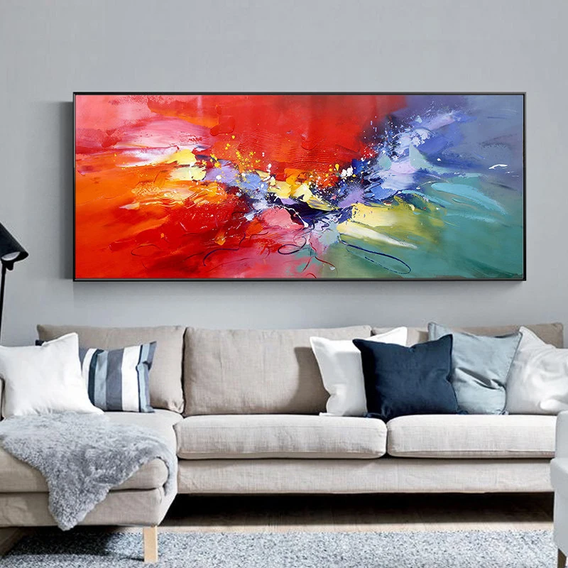 100% ручная роспись абстрактный цвет художественная живопись маслом на холсте