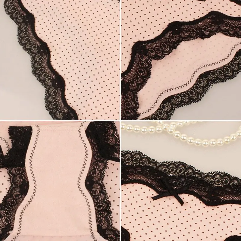 Сексуальные женские кружевные трусики в горошек женское нижнее белье трусы |