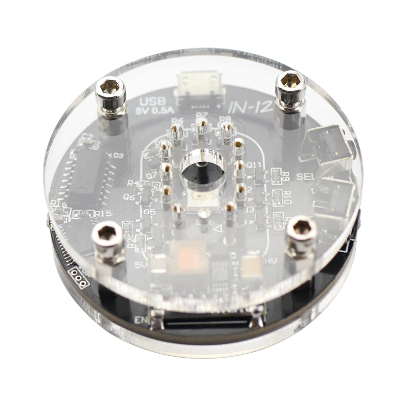 GHXAMP IN-12 Nixie часы RGB Аудио электронные аксессуары DIY одна трубка светящиеся часы micro USB DC5V