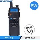 Портативная рация BaoFeng UV-5R, 8 Вт, VHFUHF, 136-174 МГц и 400-520 МГц, Двухдиапазонная двухсторонняя радиосвязь, портативная рация Pofung UV5R CB