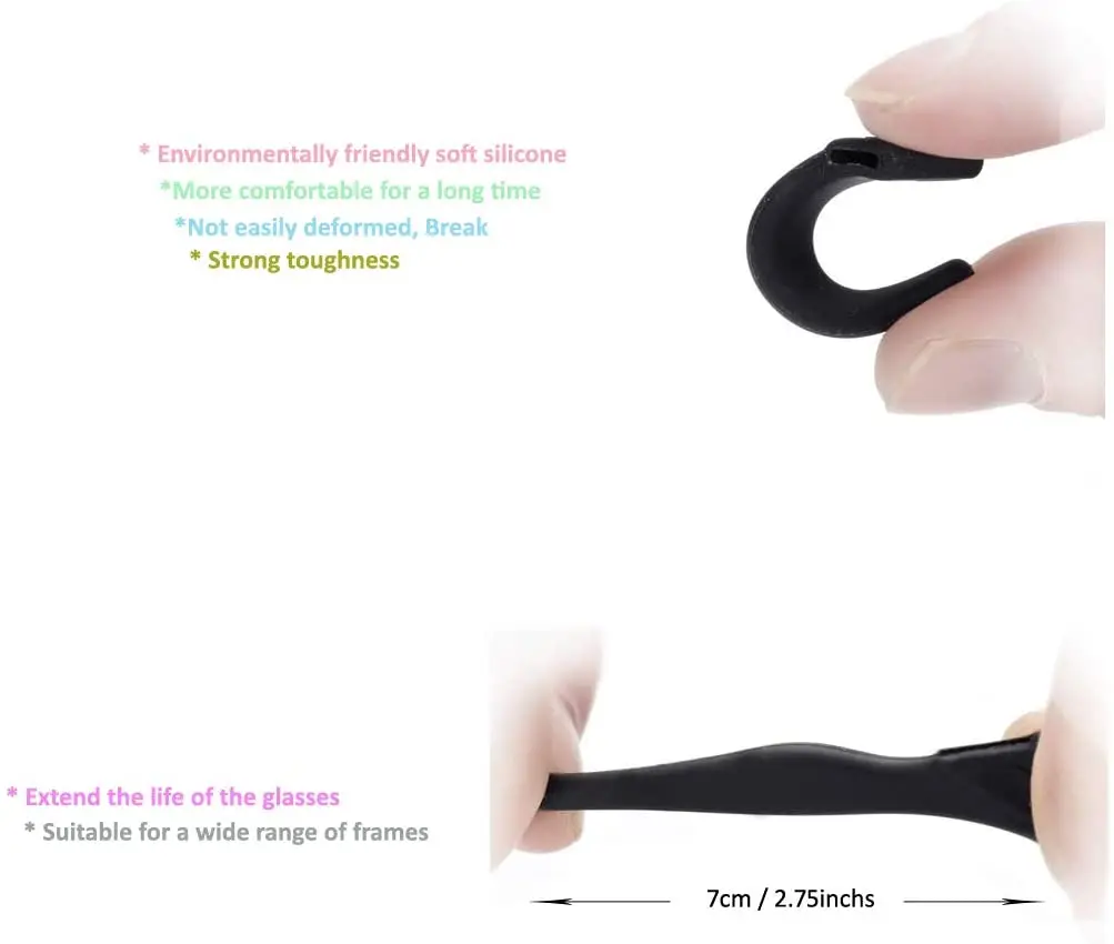 Линзы для очков держатель уха комфорт нескользящий мягкие силиконовые очки