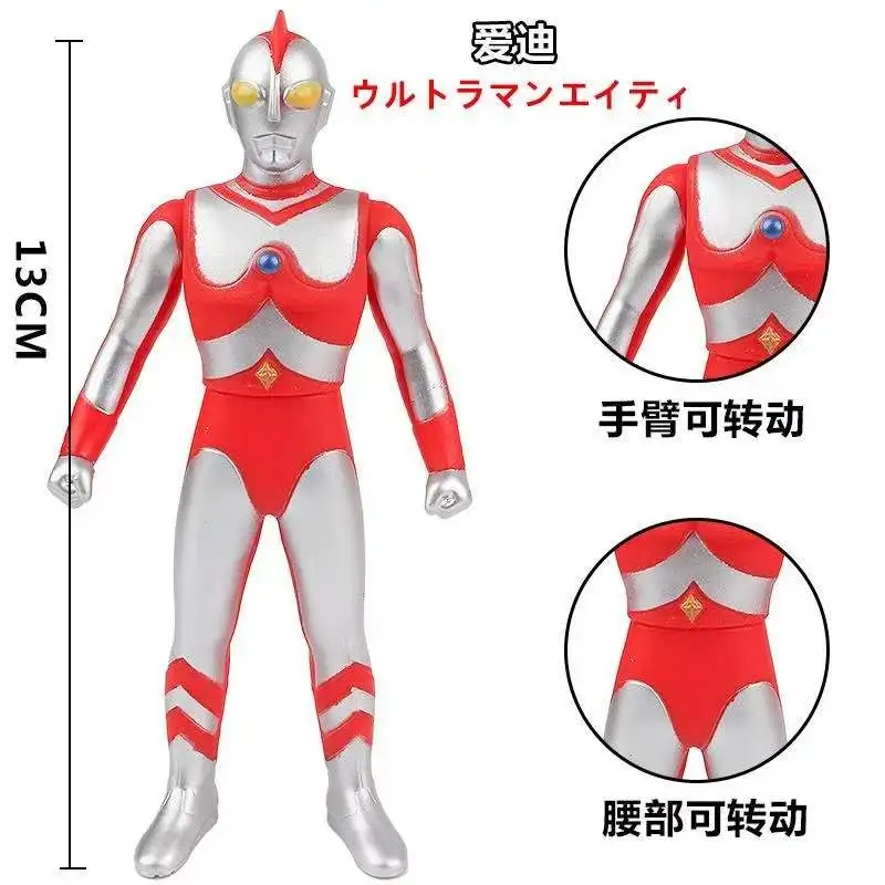 

13cm Small Soft Rubber Ultraman 80 Eighty Action Figures Model Doll Furnishing Articles Children's Assembly Puppets Toys