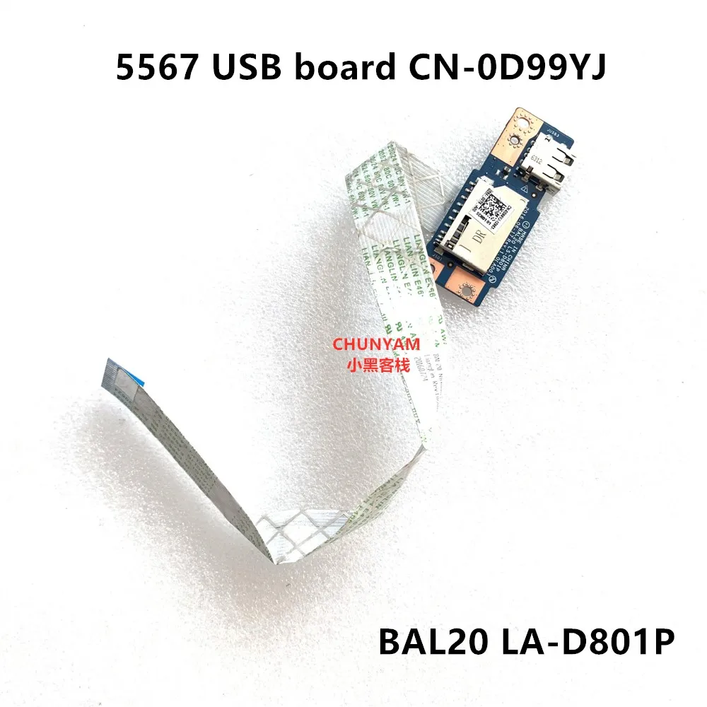 Абсолютно Новый BAL20 LS D801P CN 0D99YJ для Inspiron 15 5567 Плата USB кард ридер плата SD