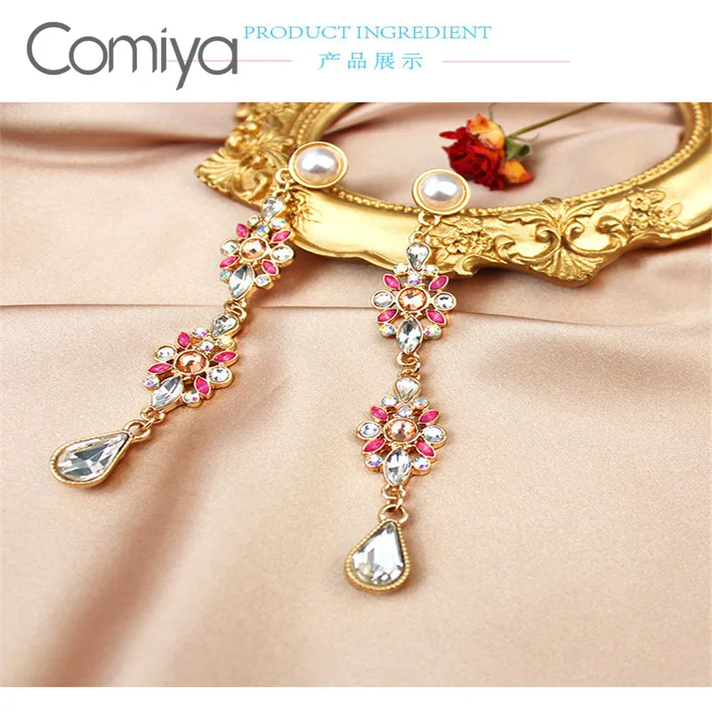 Серьги-капли Comiya винтажные аксессуары из цинкового сплава золотого цвета с