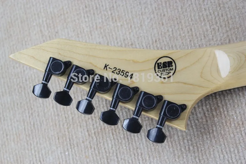 Рекламная цена Custom Shop kh подписи с мостом активный звукосниматель 9V батарея черная гитара 7-08