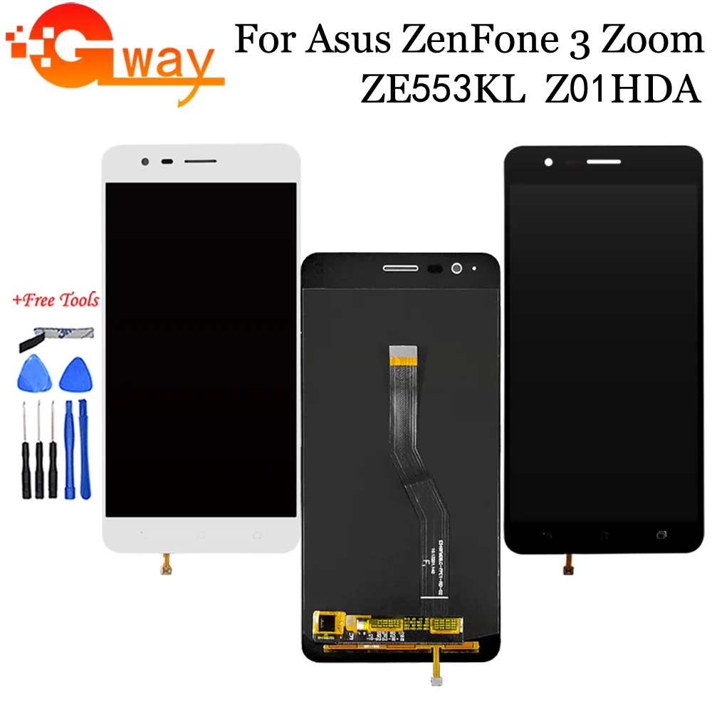 5 &quotдля Asus ZenFone 3 Zoom ZE553KL ЖК-дисплей кодирующий преобразователь сенсорного экрана