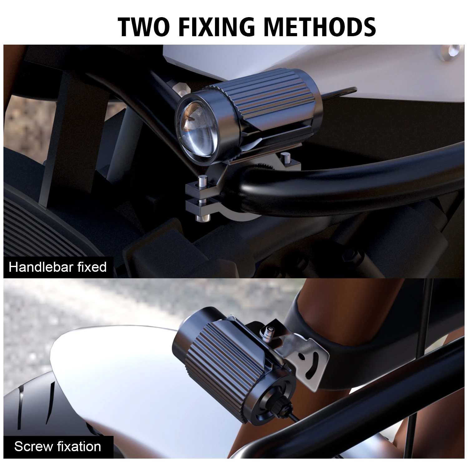 

LED Motorcycle Headlights 8V-85V Fog Lights Spotlights 3 Colors Metal Shell Waterproof Driving Lights