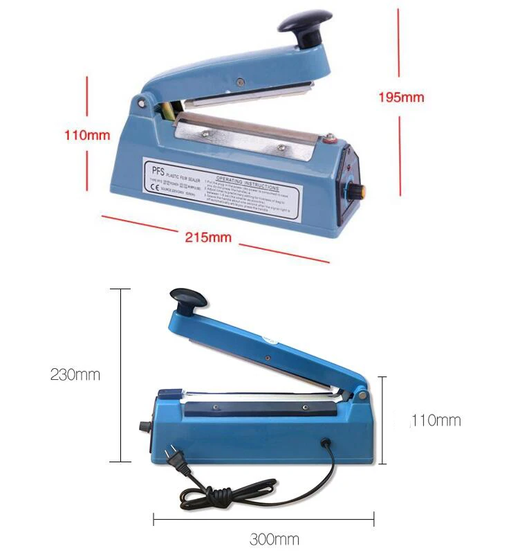 20CM Hand pressure plastic film bag sealing machine Aluminum foil household commercial packaging | Инструменты