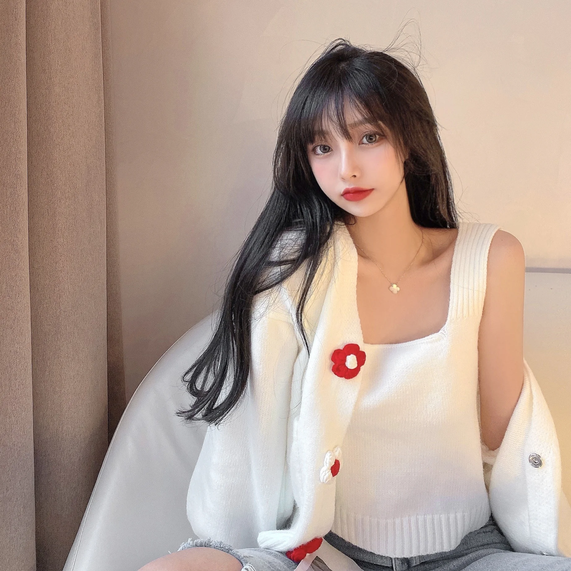 Цена свитер кардиган пальто осень и зима универсальный костюм в Корейском стиле