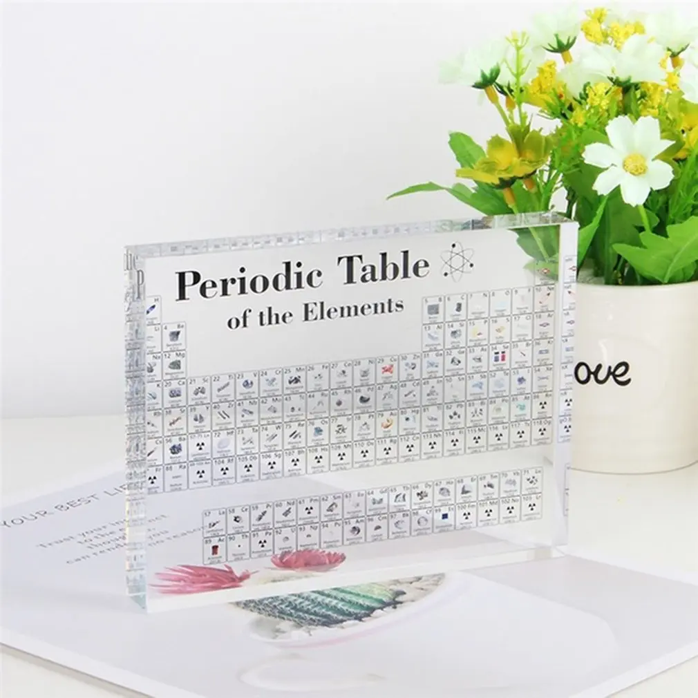 

Acrylic Periodic Table Display With Elements Kids Teaching School Day Birthday Gifts Stickers Chart Elements Home Decor