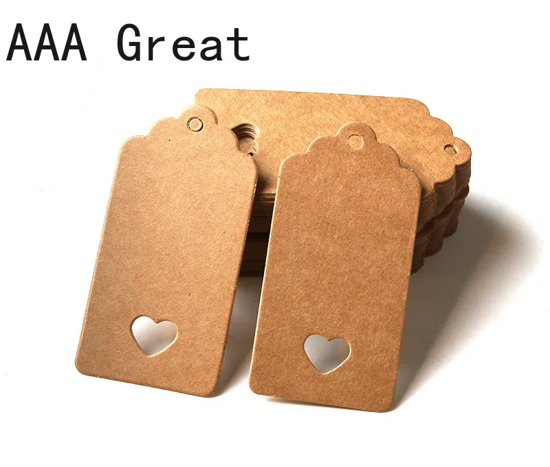 100 шт./лот этикетки карты Крафт-Бумага бирки ремесла бирка подарок Свадебные