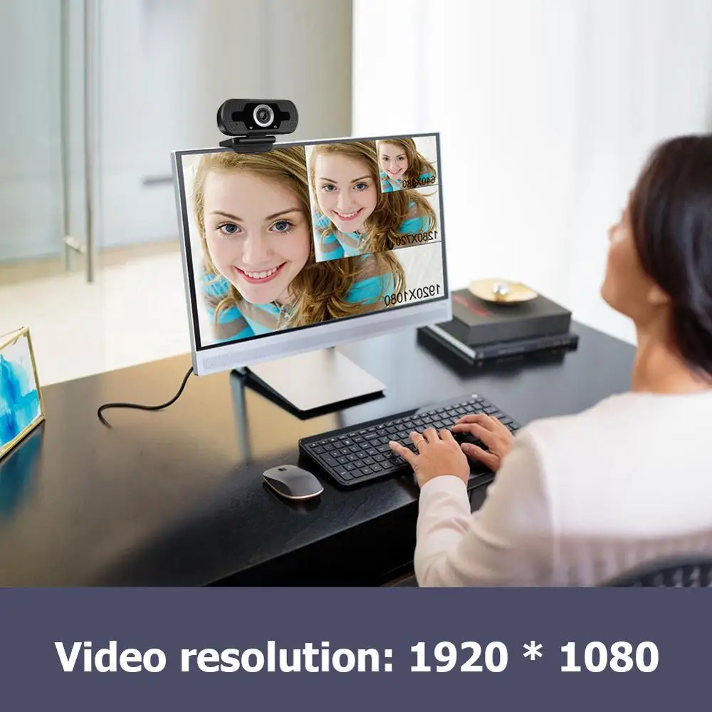 Веб камера 1080P 85 ° широкоугольный HD Wecam USB веб Plug and Play для ноутбука ПК компьютера с