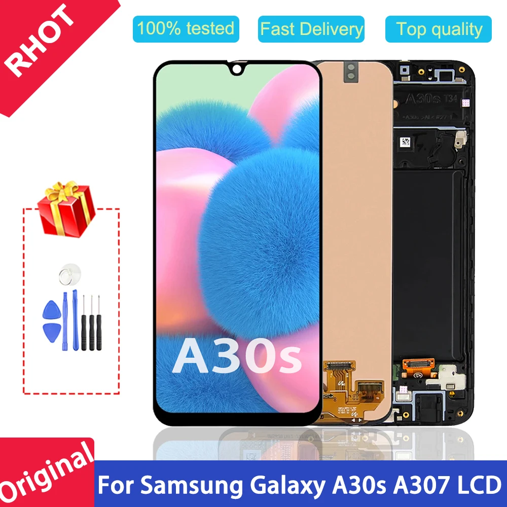 ЖК дисплей 6 4 дюйма для Samsung Galaxy A30s/A307/A307F/A307G/A307YN с сенсорным экраном и