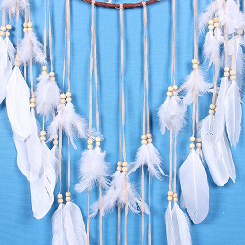 

Hanging Big Dream Catchers Handmade Large Metal Circle Feather Bedding Dreamcatcher DIY Wedding Home Decor Ornaments