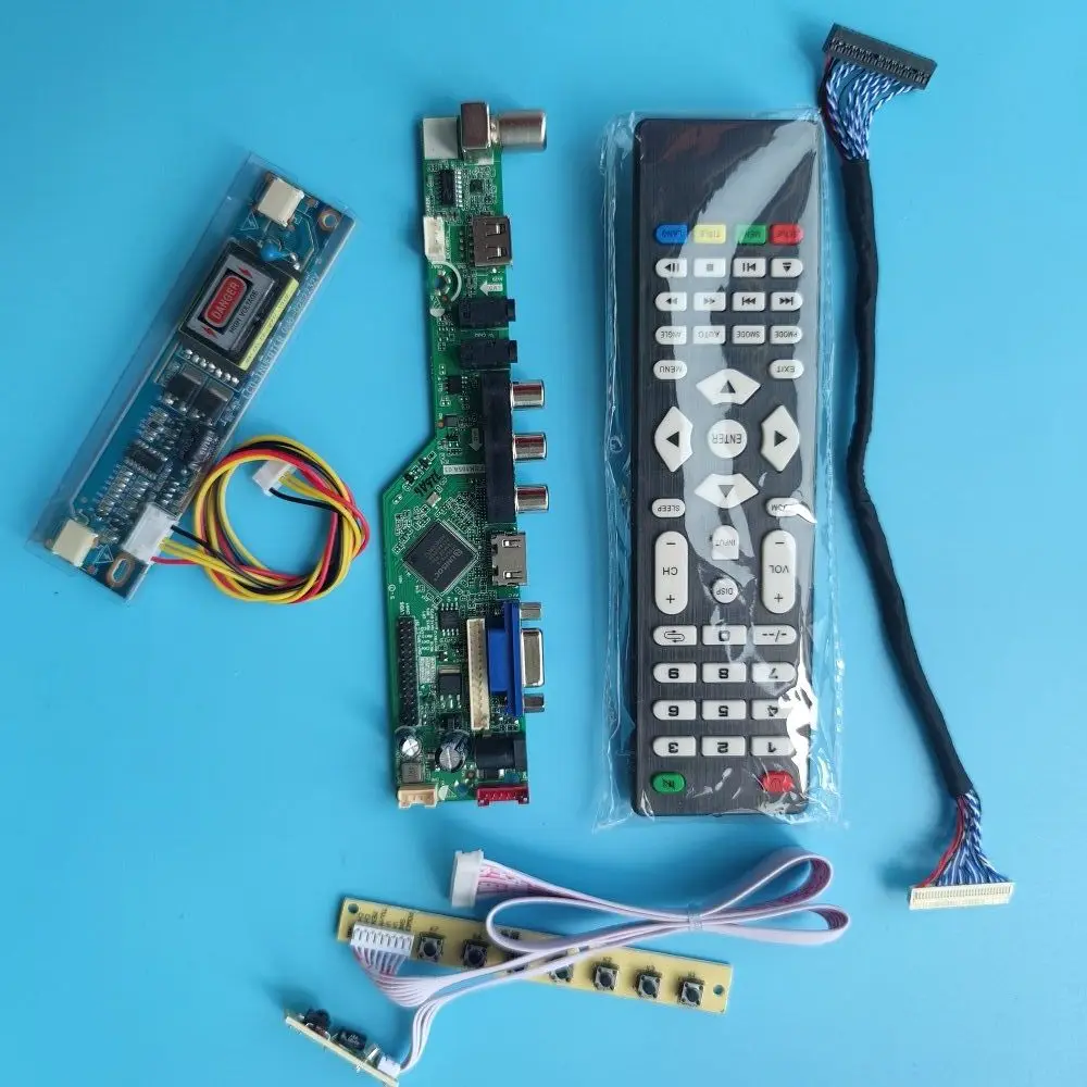 

Kit for N184H4-L04 18.4" LCD 2CCFL 1920X1080 TV Controller board keyboard+Remote+Inverter LVDS VGA USB AV HDMI-compatible