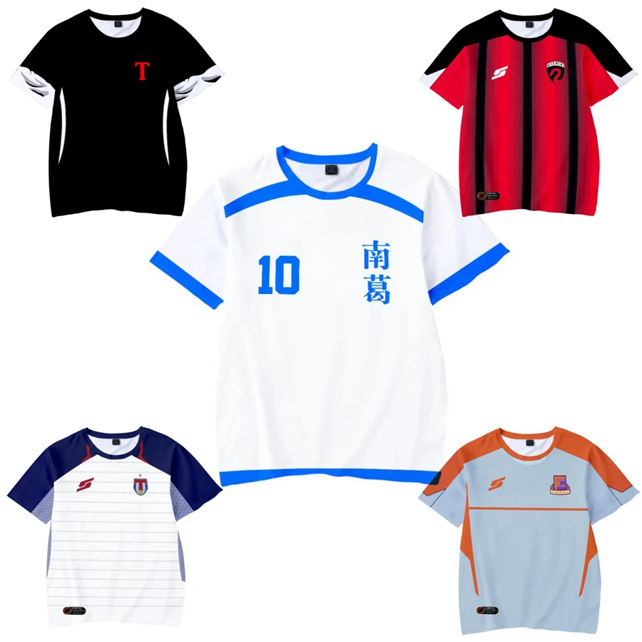 

Captain Tsubasa T Shirt Football Jersey Summer Short Sleeve Tshirt Graphic Tees Ozora Tsubasa Kojiro Hyuga Cosplay Costume tops