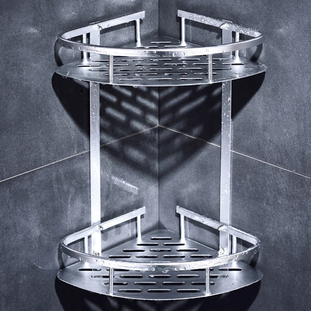 Космическая алюминиевая угловая полка для ванной комнаты полки хранения шампуня