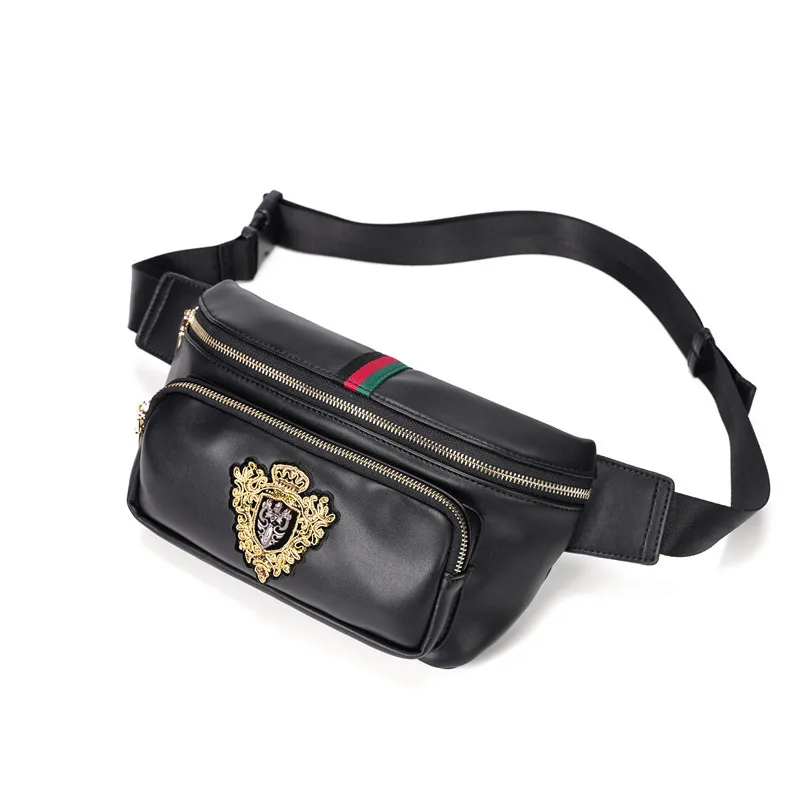 Сумка нагрудная мужская с вышивкой роскошная дизайнерская забавная сумочка на