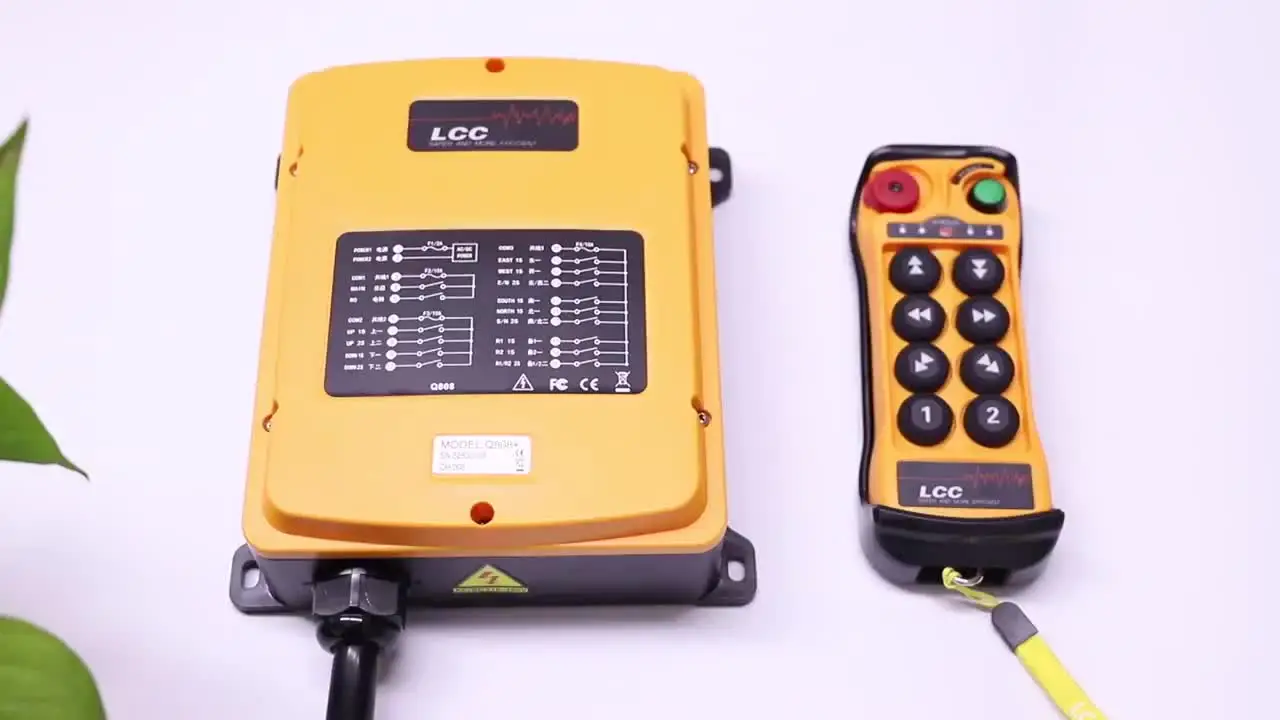 

Q808 LCC 100m distance 8 button wireless double speed industrial remote control