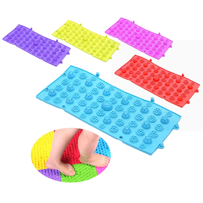 

Toe Pressure Plate Mat Reflexology Foot Massage Pad Blood Circulation Shiatsu Mat Yellow, Blue, Red, Purple