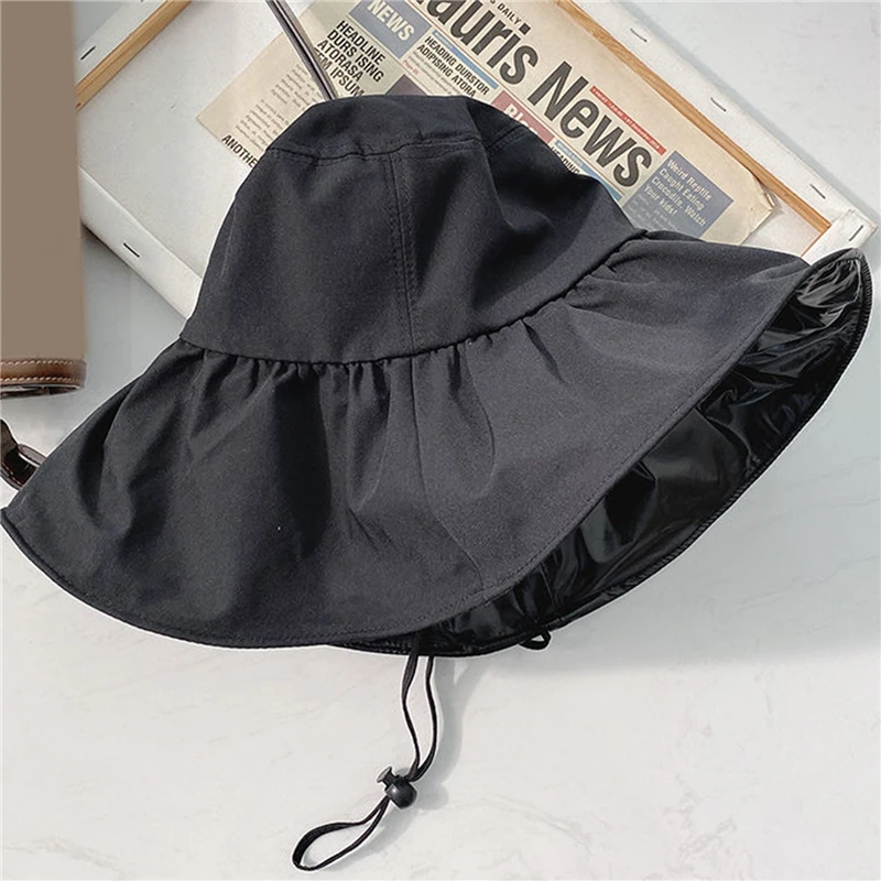 Шляпа Женская Солнцезащитная тонкая корейский стиль рыбацкая шляпа с большими