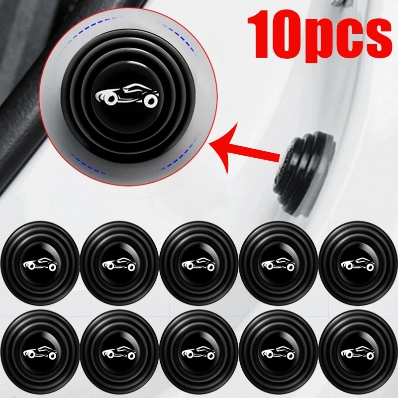 

10PCS Car Door Shock Stickers Silent Gasket With Trunk Sound Insulation Pad Shockproof Thickening Cushion Shock Absorbing Gasket