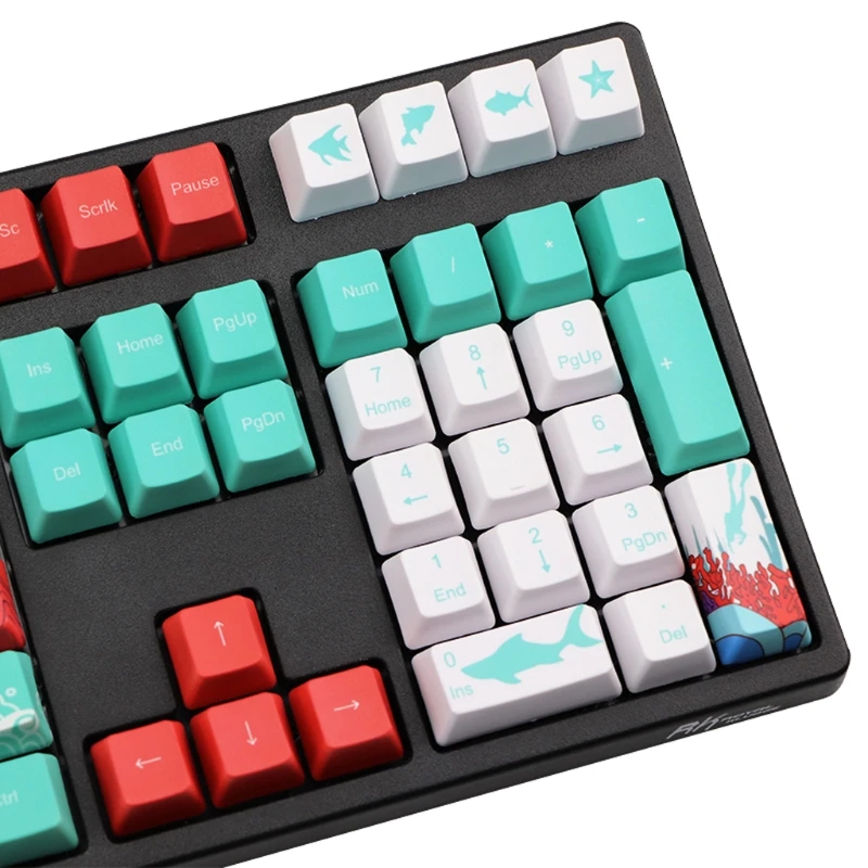 

110 Keys Japanese Dye Sublimation OEM PBT Keycaps Full Set Mechanical Keyboard Keycaps Ukiyo-e Sea Waves Keycaps