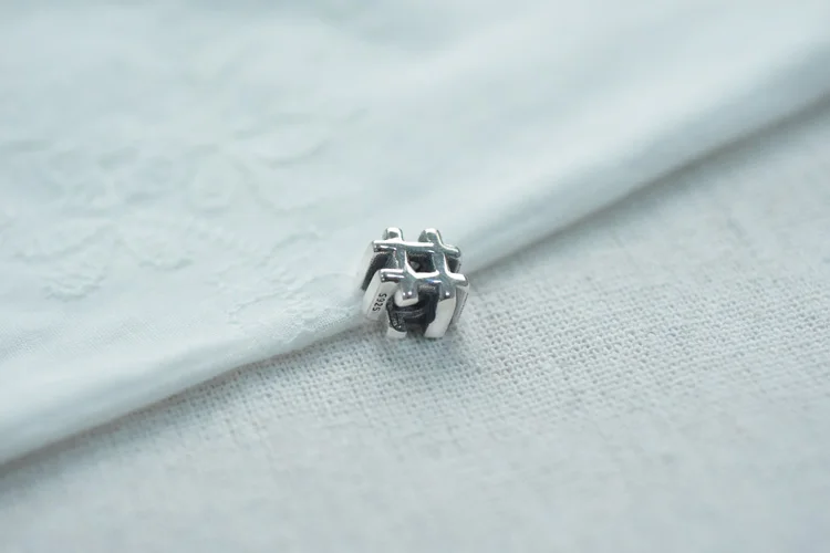 2019 Новое поступление серебряные бусины 925 пробы хэштегом символ брелоки подходят