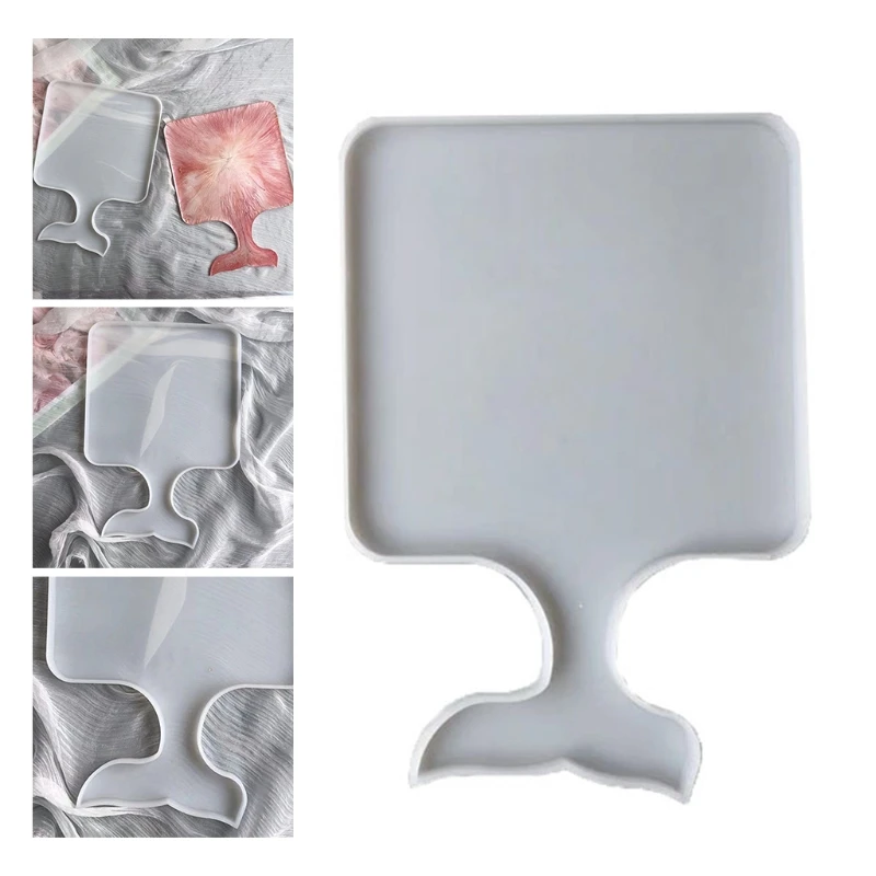 

Fish Tail Handle Tray Epoxy Resin Mold Serving Plate Board Silicone Mould DIY Crafts Home Decorations Casting Tool T84A