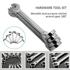 Набор профессиональных гаечных ключей с трещоткой из хромованадиевой стали, 6-20 мм