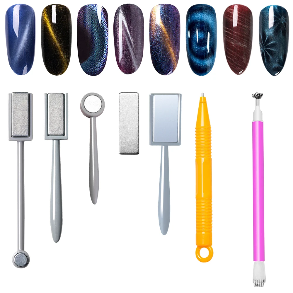 Магнитные инструменты кошачий глаз двусторонняя магнитная палочка с изогнутыми