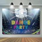 Фотофон для танцевальной вечеринки в стиле диско, хип-хоп 90-х годов, фотобудка для дня рождения, неоновая музыка, блестящие звезды, фотостудия для концерта