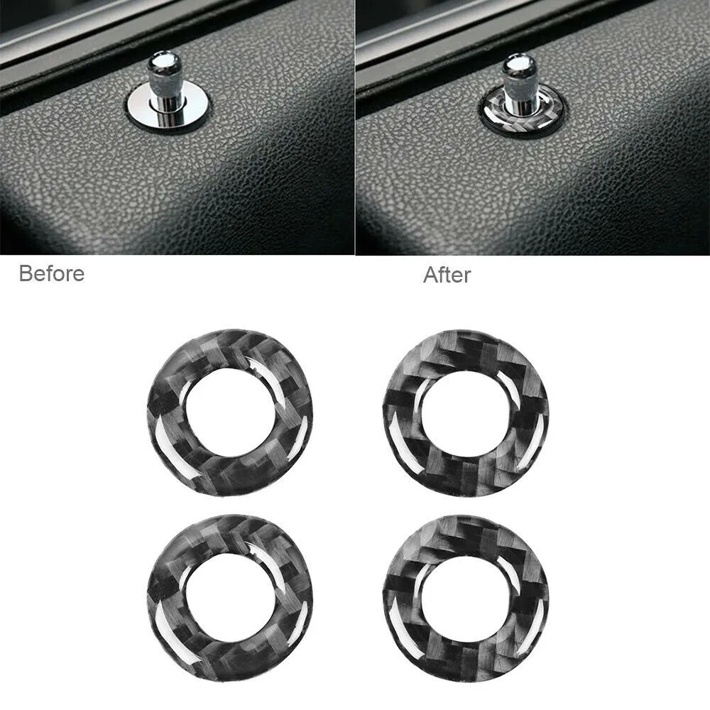 

Left/right Door Lock Pins Trim Sticker ABS For Dodge Charger 2015-2020