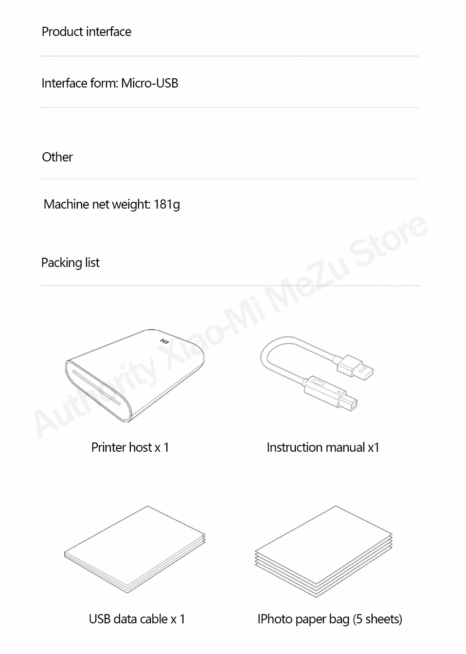 Xiaomi mi AR принтер 300 точек/дюйм портативный фото mi ni DIY поделиться Bluetooth AR Видео Печать 500 мАч Карманный принтер с mi jia app