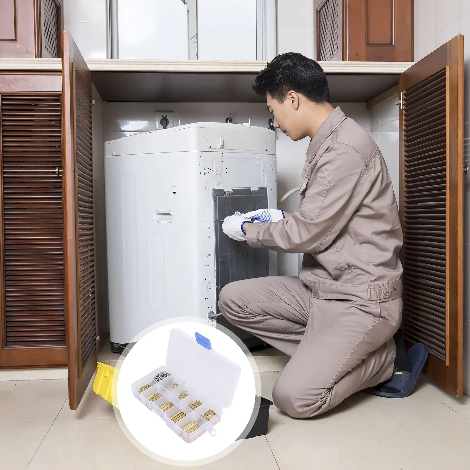 

270pcs/set brass round standoff m2 male- female round standoff spacer motherboard pcb standoff screw set with Storage Box