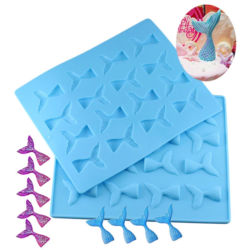 Силиконовая мини форма хвост русалки формы для помадки торта шоколадная глина