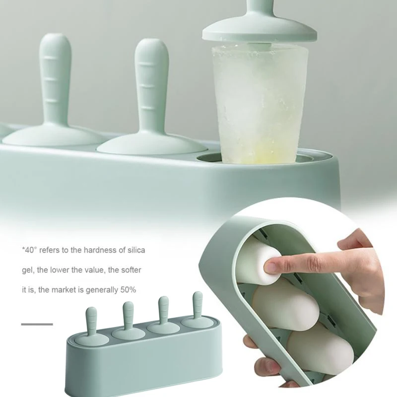 Ice Pops Mold Silicone Popsicles Maker Easy Release Cream Tray Holder For Baby Food Tools | Дом и сад