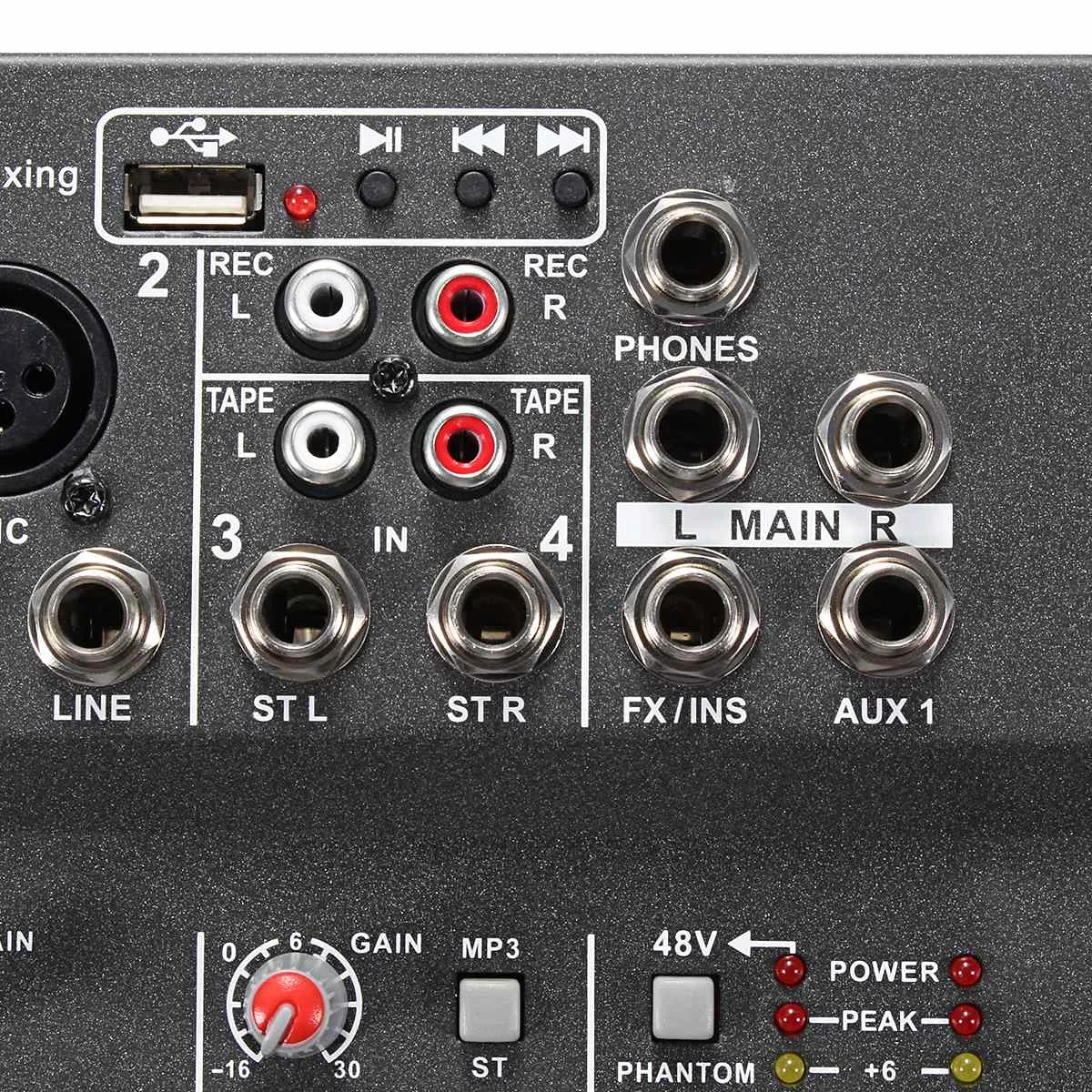 LEORY 4 канальная звуковая консоль для караоке профессиональная студийная запись